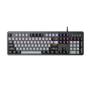 מכירה לוהטת מתג אופטי Wired Rgb מאקרו משחקים מכאני מקלדת עם ידית מודול השהיה משחק