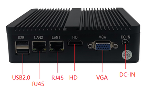 N260 industriale Mini PC 2 LAN N2840 J1800 J1900 carta integrata Fanless 2 * COM 6 * USB HD-MI VGA Linux Mini Computer industriale - Product Image 6