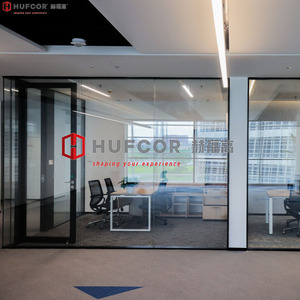 Custom Modern Double-Layer Glass <strong>Modular</strong> Office <strong>Partition</strong> Wall Soundproof Aluminum Profile <strong>System</strong> for Home Office Building - Product Image 2