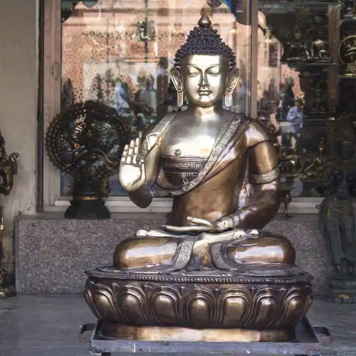 Estatuas religiosas de Buda escultura de bronce figura de latón Shakyamuni personalizada