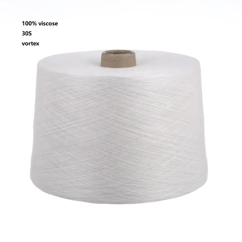 100% 30S Viscose Vortex Yarn Manufacturer Wholesale High Quality Red Apple Viscose Yarn