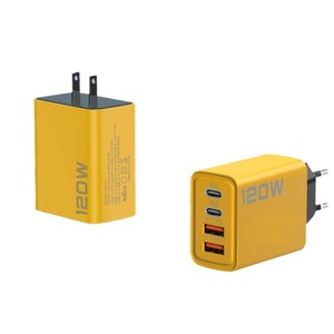 120W dual PD ชาร์จเร็วแบบคู่ชนิด C เครื่องชาร์จติดผนังและเดินทางใช้ได้กับโทรศัพท์ Apple 15และ Huawei