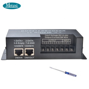 4 канала DMX светодиодный контроллер DMX512 декодер 12-24 В RGBW светодиодный драйвер - Product Image 4