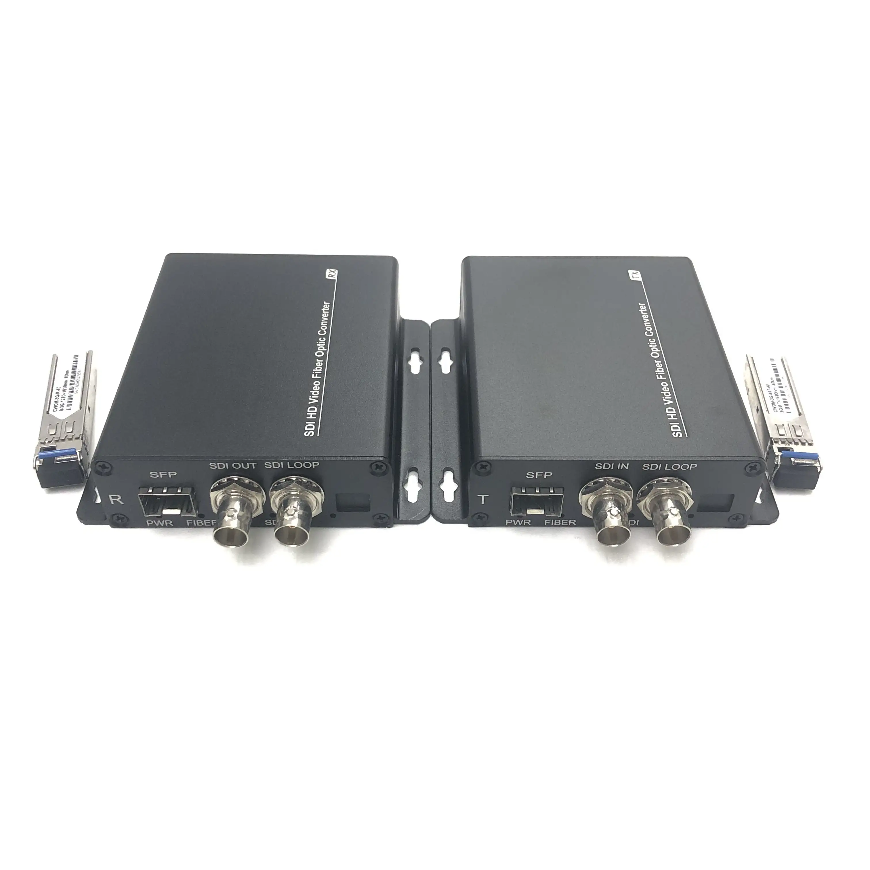 Convertisseur fibre optique convertisseur audio vidéo Fiber optique cctv vidéo 3G 1080P hd-sdi émetteur et récepteur vidéo