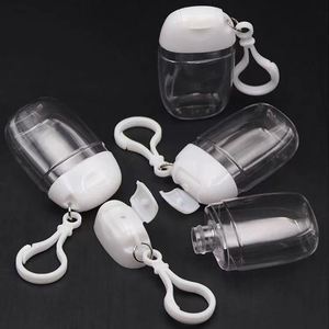 <strong>Empty</strong> 1 Oz <strong>30ML</strong> 50ML Pet Plastic <strong>Bottle</strong> for Alcohol Gel Hand Sanitizer Pocket Hand <strong>Small</strong> Mini Sanitizer <strong>Bottles</strong> with Hook - Product Image 4