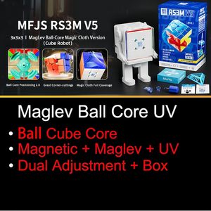 RS3M V5 3x3x3スピードキューブステッカーレスプロボールコアUV Maglevマジックキューブロボット3Dパズルマジックトイ子供 & 大人用 - Product Image 5