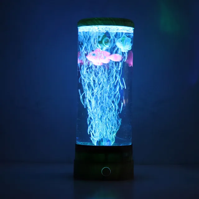Lâmpada de aquário água-viva mágica, para decoração de casa, presente