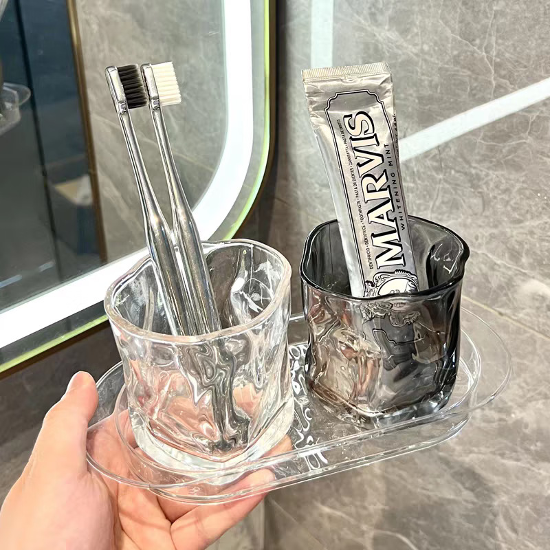 Two transparent Niu Niu cups