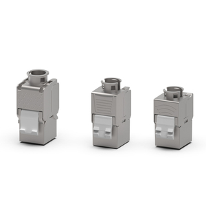 Enmane <strong>Different</strong> Size Keystone Jack Cat6A SFTP Tool-less RJ45 Female Connector Module FTP <strong>Type</strong> - Product Image 4