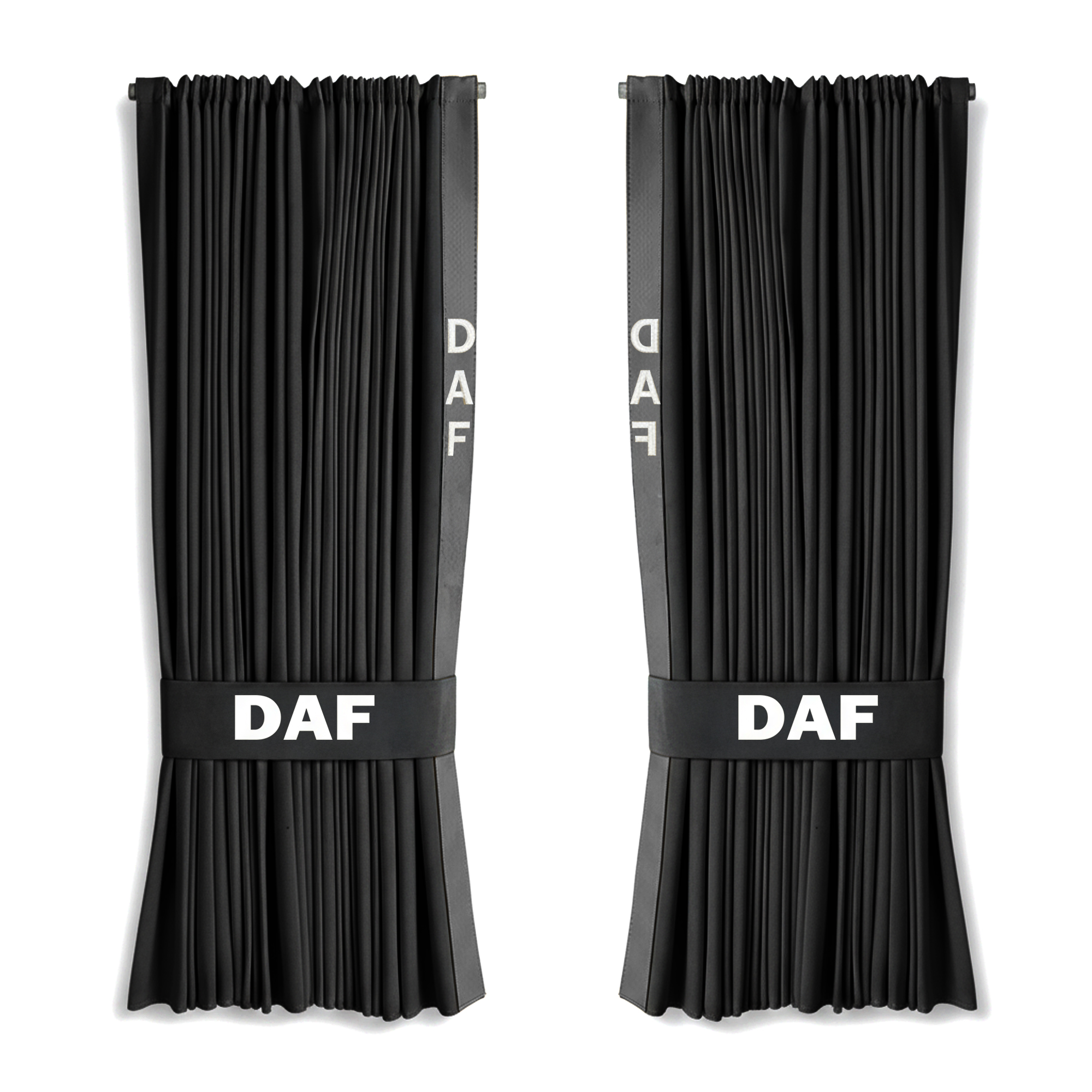 Black white logo daf