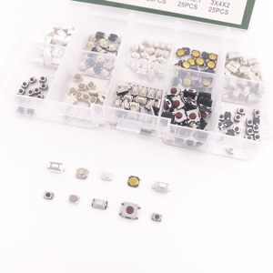 250Pcs/lot 10 Value Tiny Miniature PCB SMD Surface Mount Momentary <strong>Button</strong> Micro Tactile Reset <strong>Push</strong> <strong>Switch</strong> for Car <strong>Keys</strong> Camera - Product Image 2