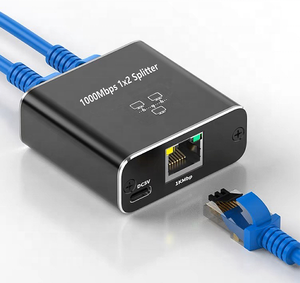 Gigabit 1000Mbps RJ45 splitter di rete 1*2 per il percorso a banda larga due computer che utilizzano contemporaneamente - Product Image 1