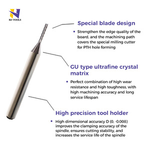 PCB Milling <strong>Cutter</strong> CNC Router Bits Carbide End Mill Milling Drill PCB <strong>Cutter</strong> RNL Suitable for PCBs with PTH Hole - Product Image 4