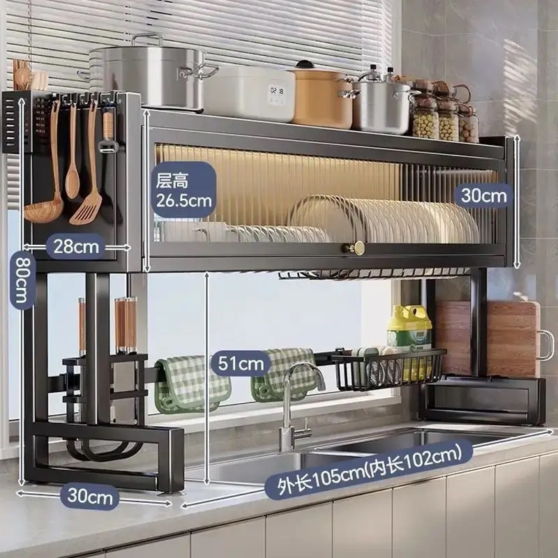 Single-door-black-105cm long-includes full set of accessories