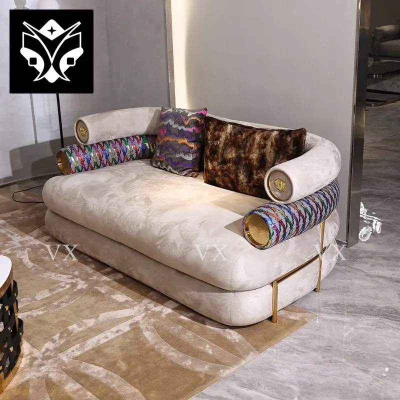 Italian Sofa Furniture Living Room Modern White Fabric Couch Sofas For Home Luxury Versaces Design Sofa Sets