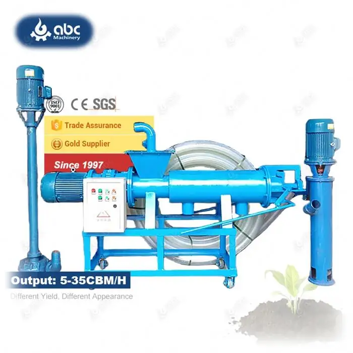 High-Efficiency Screw Press Cow Dung Manure Sludge Horse Manure Small Animal Manure Dewatering Machine to Dry Chicken,Pig