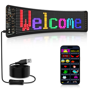 Benutzer definierte Smart Car LED-Zeichen App-Steuerung Programmier bare LED-Auto-Anzeige Wasserdichtes flexibles EL Glow Pixel Eye LED-Panel für LKW - Product Image 1