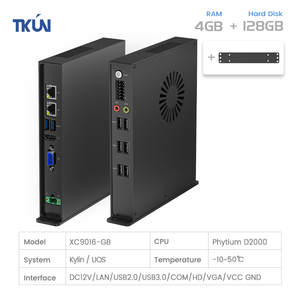 2025 Neue industrielle Mini-PC-lüfter gekühlte DC12-CPU D2000 8-Kern-X86 4GB RAM Linux OS Panel PC Eingebettete Dinrail-Computer auf Lager - Product Image 2