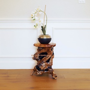 Wholesale 19'' Tall Solid Wood <strong>Tree</strong> Stump End Table Flower Table Stand - Product Image 3