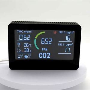 Controlador inteligente de monitor de calidad del aire digital IoT CO2 TVOC PM1.0 Contador de partículas Temperatura Humedad IAQ NDIR Uso industrial - Product Image 4