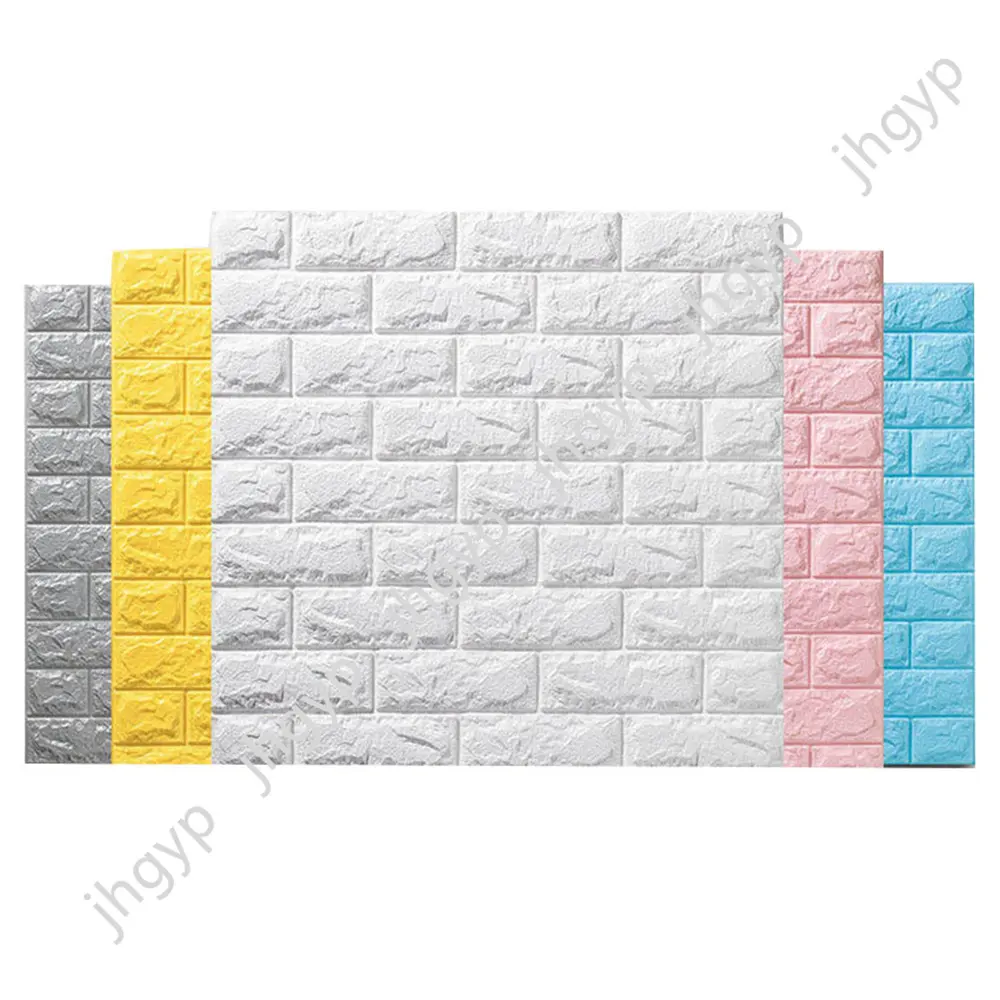 New Wholesale Self Adhesive Wall Papers Wall Sticker for Living Room Bedroom Foam 3D Wall Panel