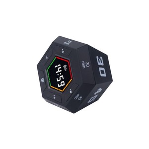 Modern Hexagon Kitchen <strong>Timer</strong> <strong>LED</strong> Digital Display Magnetic Flip Electronic Time Device Self-Discipline Battery Powered Plastic - Product Image 6
