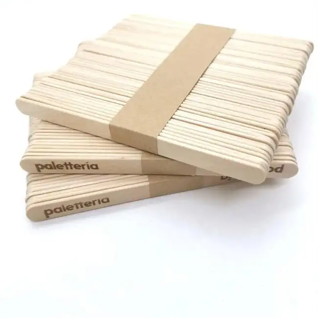Printed Disposable Wooden Ice Cream Stick Custom Popsicle Sticks