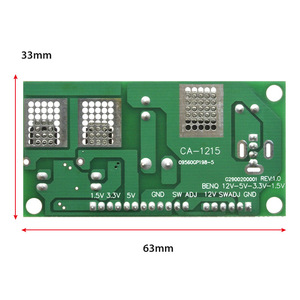 Placa de conversión de voltaje, módulo de fuente de alimentación de 12V a 5V a 3,3 V a 1,5 V, 12V, 5V, 3,3 V y 1,5 V - Product Image 3