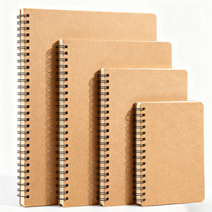 Rẻ hơn B5 A4 A5 A6 giấy kraft du lịch Tạp Chí máy tính xách tay 32 tờ Nhật ký notepad cho các trường học Linen Dot lưới bên trong trang - Product Image 1