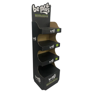 Soporte de exhibición de cartón corrugado sostenible con ganchos Mostrador de papel Mesa de cartón y estante de piso para exhibiciones minoristas - Product Image 1
