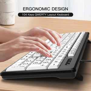 Membrane USB Wired <strong>Keyboard</strong> Standard Portable Computer Large Print <strong>Keyboard</strong> ODM OEM Factory Mouse Combo for Office Business - Product Image 4