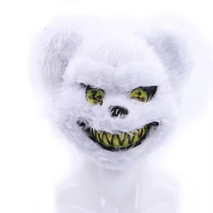 ブラッドホラーハロウィーンLEDコールドライト小道具スクリプト狼男キルパーティージャンプタイドプレイウサギの顔ダブルカラーライトマスク