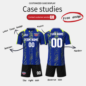 サッカージャージーセットフルチームキット昇華シャツOEMサービス