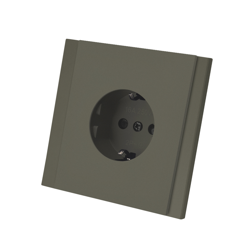 1 Schuko Socket Grey