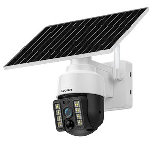 Loosafe <span class=keywords><strong>3MP</strong></span> <span class=keywords><strong>PTZ</strong></span> 4G Sim כרטיס IP מצלמה חיצוני CCTV שמש נמוך כוח מצלמה PIR אדם זיהוי אבטחה חיצוני 4G שמש מצלמה