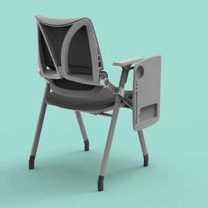 トレーニングレセプションビジタースタッカブルメッシュチェアオフィスデスク会議用テーブルと椅子用ライティングタブレット付きホイールルーム - Product Image 5