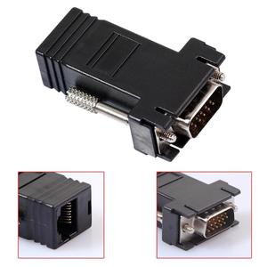 <span class=keywords><strong>VGA</strong></span>扩展器母到局域网5类5e/6 RJ45以太网母适配器<span class=keywords><strong>VGA</strong></span>母到RJ45母转换器