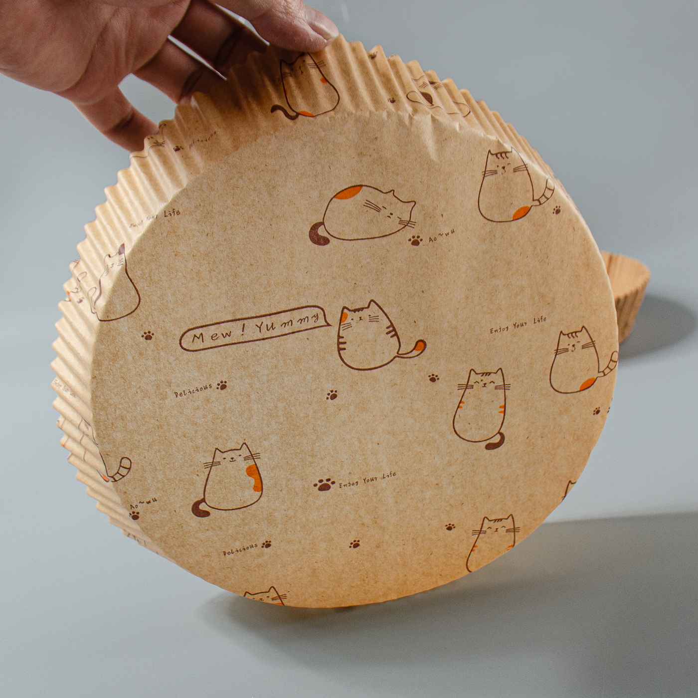 brown round cat design