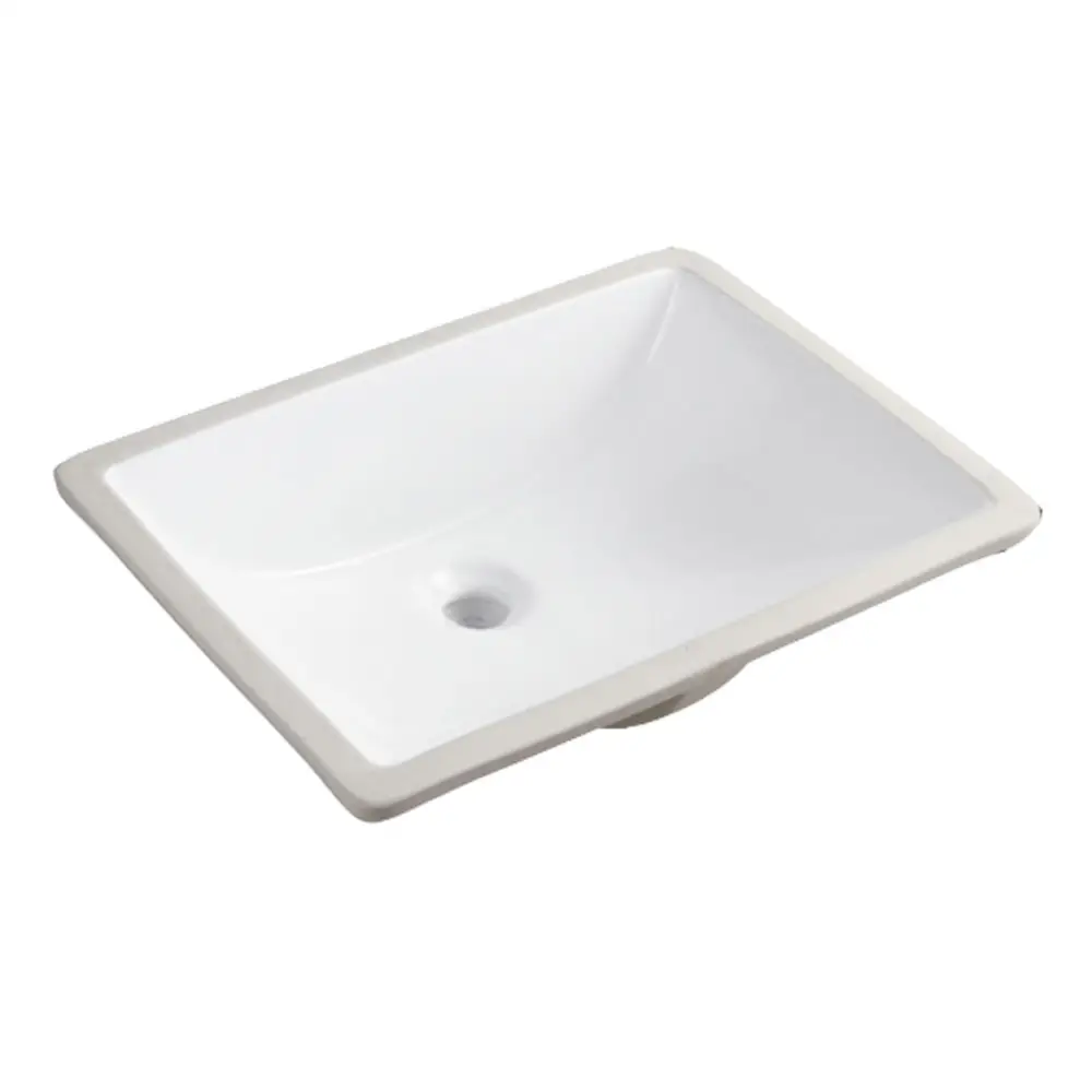 Fregadero de baño de porcelana blanca rectangular, lavabo de mano, 18x13 pulgadas, el mejor precio