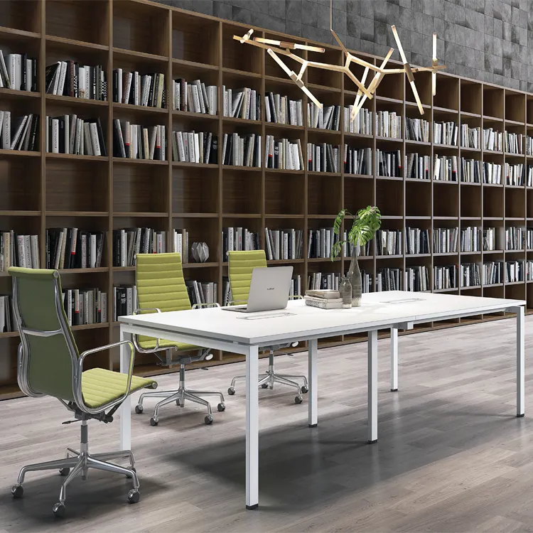 Novo design cúbicos mobiliário de escritório estação de trabalho pode ser usado para Várias combinações de 4/6 pessoa com tecido acrílico da tela da tabela