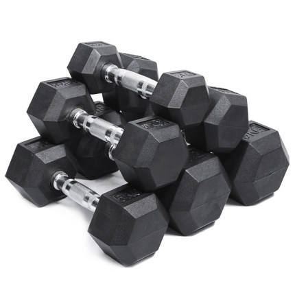 Haltères hexagonales en acier de 200 kilogrammes