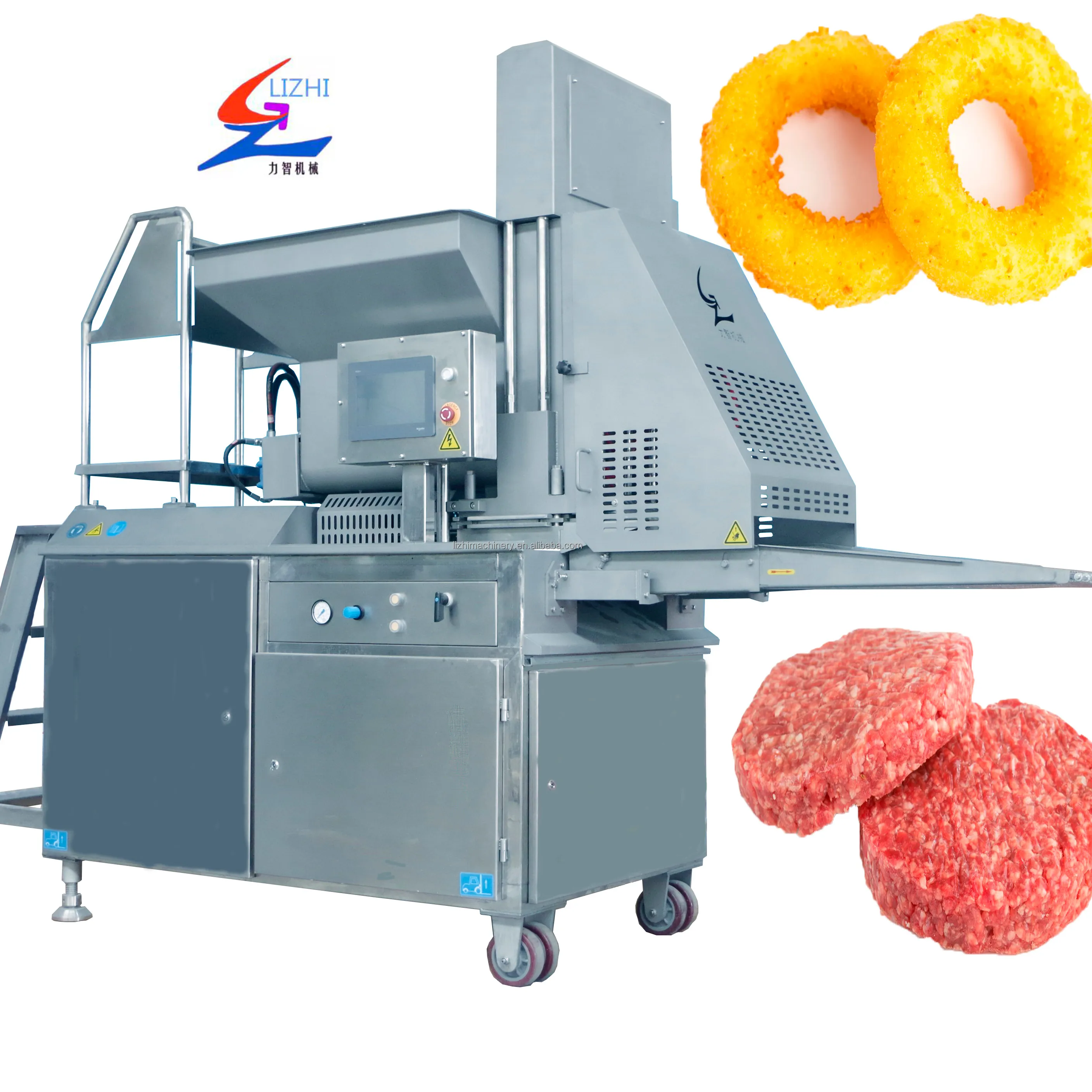 Maquinaria para hacer hamburguesas, máquina de moldeo automático para carne, hamburguesas y hamburguesas