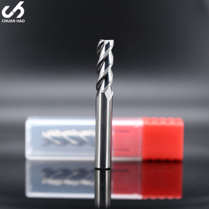 เครื่องมือกัด CNC แบบ3ขลุ่ย HRC55 HRC45ทังสเตน HRC65ดอกกัดคาร์ไบด์แข็งทำจากอะลูมิเนียมงานตามสั่ง