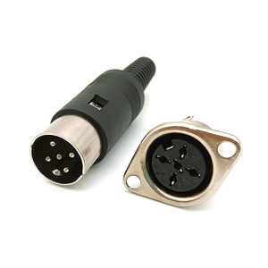 5 Pin düz 270 derece erkek tak ve dişi Panel montaj soketi DIN konnektörleri - Product Image 1