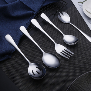 热销不锈钢餐具银器套装沙拉甜点开胃菜勺子叉 - Product Image 4