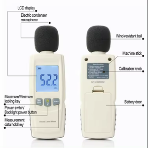 数字声级计30-130db噪声音频音量监控测试dB分贝检测器，带液晶背光 - Product Image 4