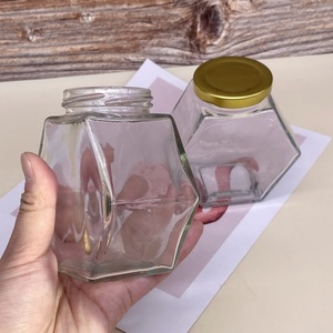 250G 400G Tùy Chỉnh Thực Hiện Mật Ong Bao Bì Thủy Tinh Và Cấp Thực Phẩm Lọ Thủy Tinh Với Nắp Kim Loại - Product Image 1