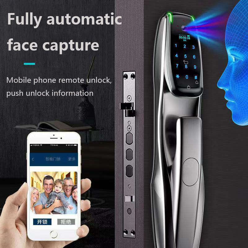 High Quality Automatic Lock Card Key Passcode Fingerprint Digital Camera Door Lock