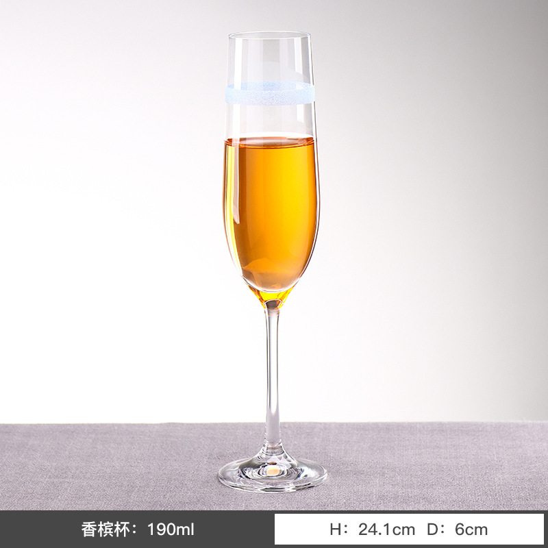 Crystal Blue Champagne Glass - 190ml