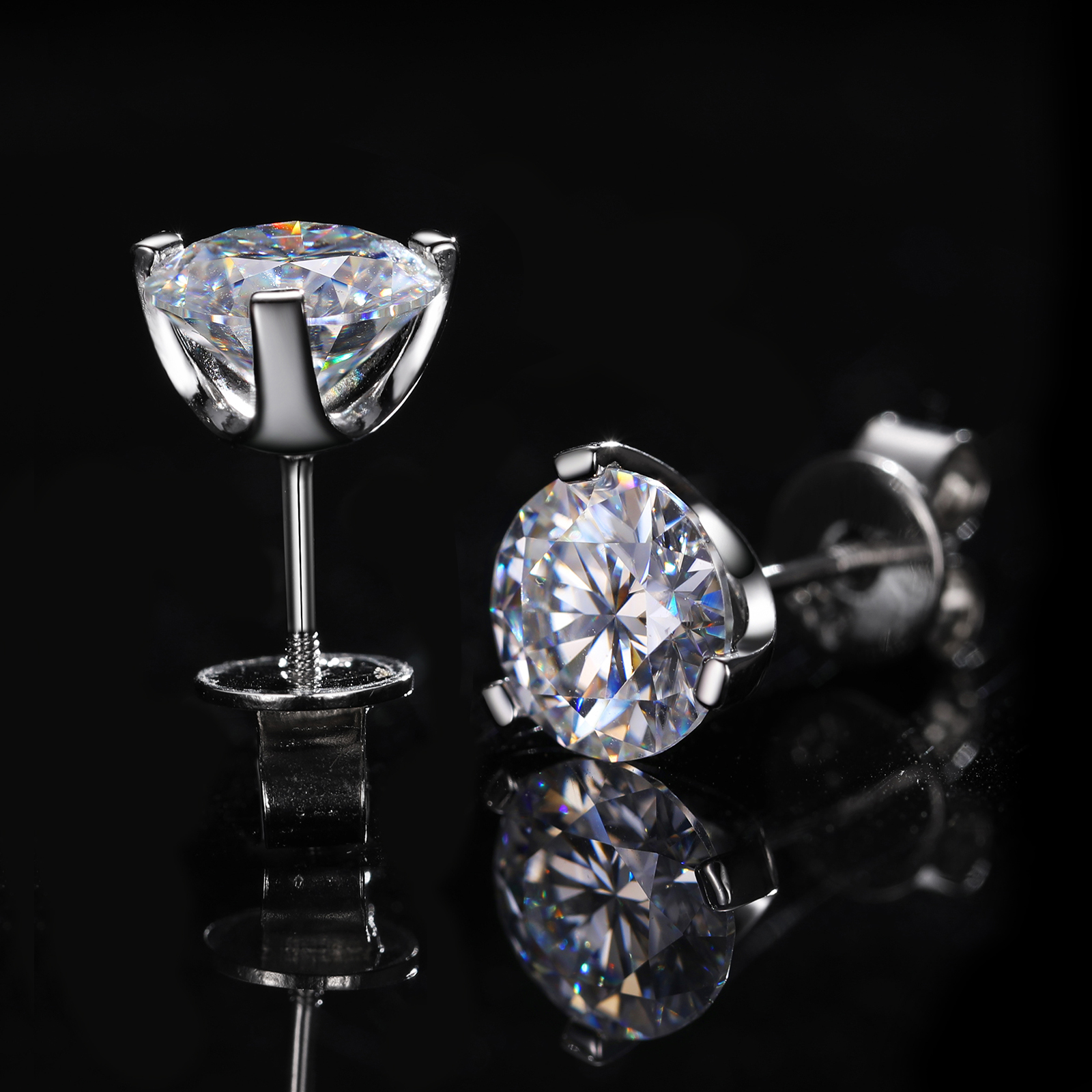 4mm Total 0.6ct-Screw Back